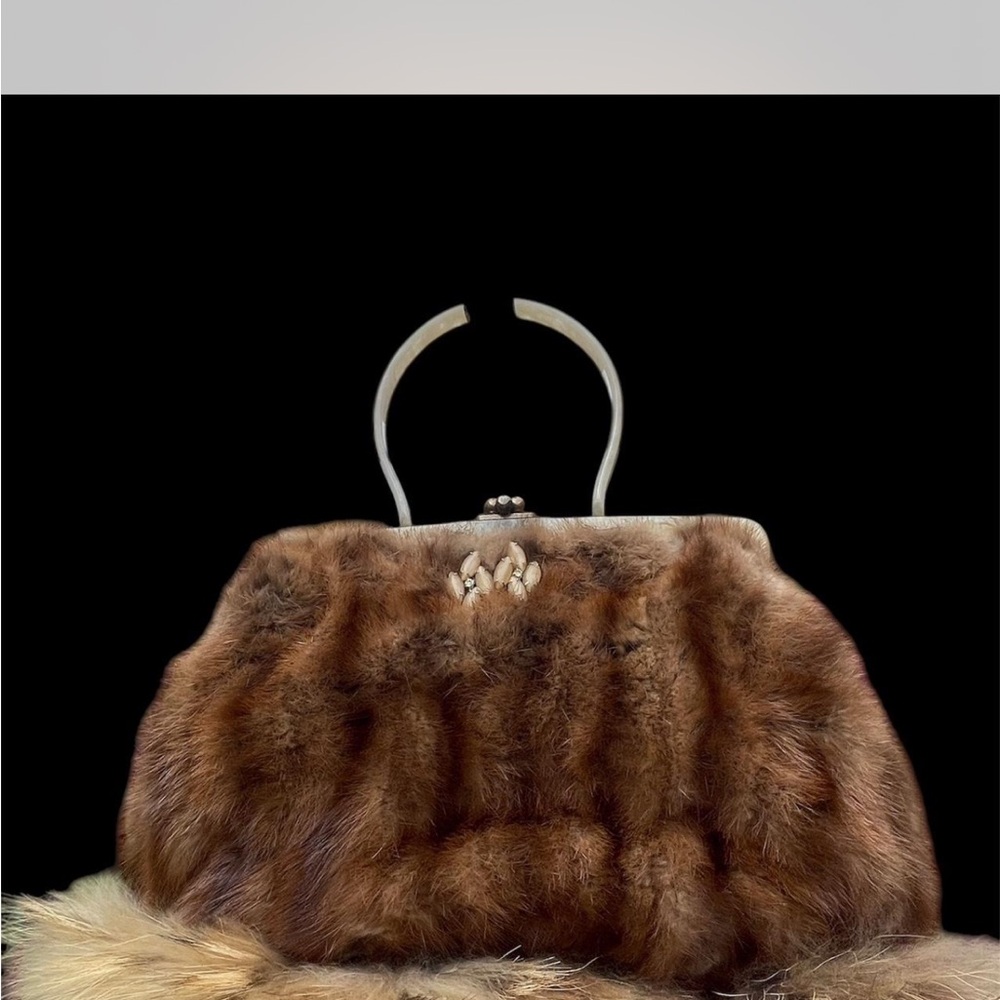 Chic Brown Fur Satchel